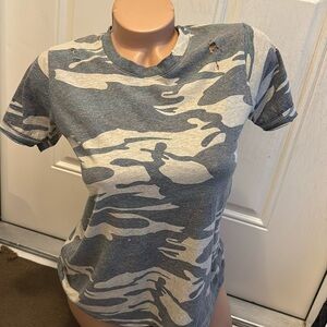 prince peter distressed camo tshirt tee size xs x-small